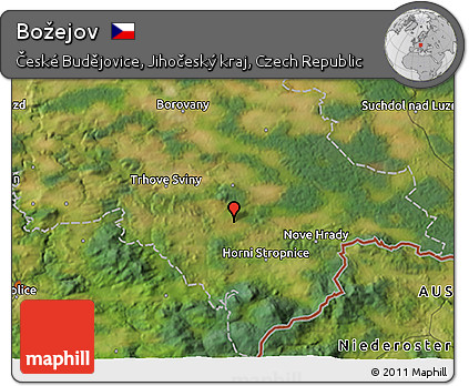 Satellite 3D Map of Božejov