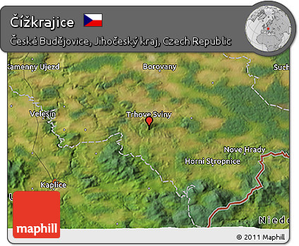Satellite 3D Map of Čížkrajice