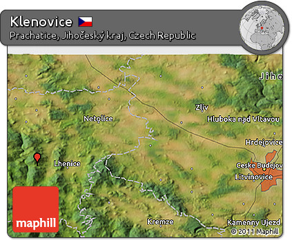 Satellite 3D Map of Klenovice