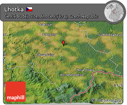 Satellite 3D Map of Lhotka