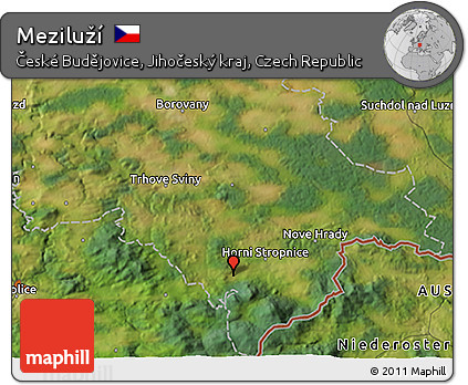 Satellite 3D Map of Meziluží