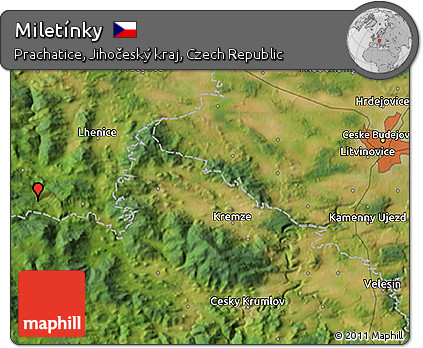 Satellite 3D Map of Miletínky