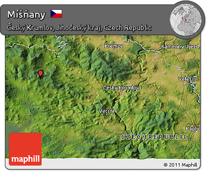 Satellite 3D Map of Míšňany