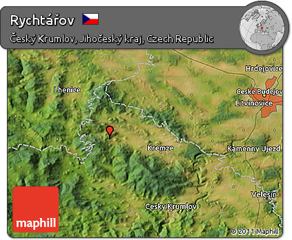 Satellite 3D Map of Rychtářov