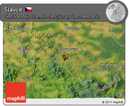 Satellite 3D Map of Slavče