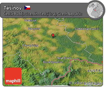 Satellite 3D Map of Těšínov