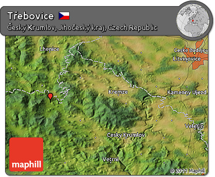 Satellite 3D Map of Třebovice