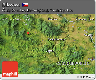 Satellite 3D Map of Bílovice