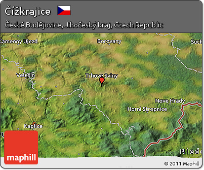 Satellite 3D Map of Čížkrajice