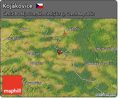 Satellite 3D Map of Kojákovice