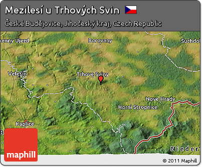 Satellite 3D Map of Mezilesí U Trhových Svin