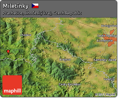 Satellite 3D Map of Miletínky