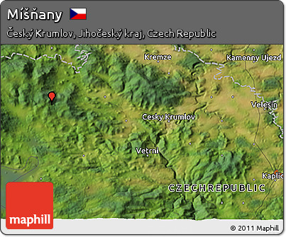 Satellite 3D Map of Míšňany