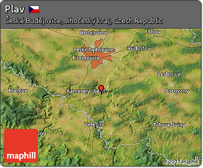 Satellite 3D Map of Plav