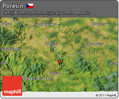 Satellite 3D Map of Pořešín