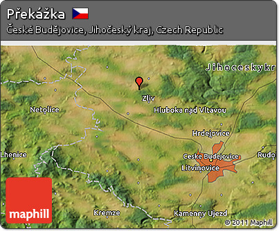 Satellite 3D Map of Překážka