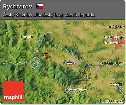 Satellite 3D Map of Rychtářov