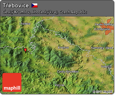 Satellite 3D Map of Třebovice