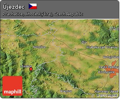Satellite 3D Map of Újezdec
