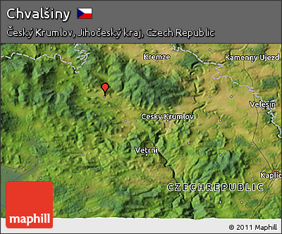 Satellite 3D Map of Chvalšiny