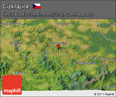 Satellite 3D Map of Čížkrajice