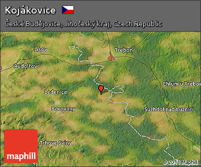 Satellite 3D Map of Kojákovice