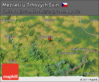 Satellite 3D Map of Mezilesí U Trhových Svin