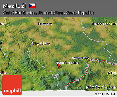 Satellite 3D Map of Meziluží