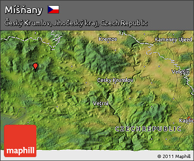 Satellite 3D Map of Míšňany