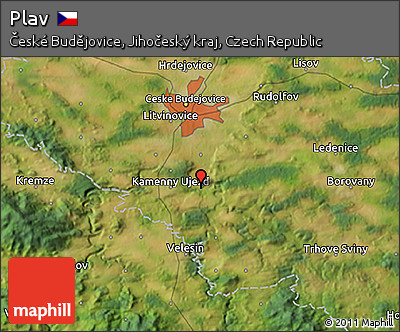 Satellite 3D Map of Plav