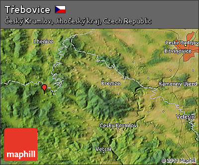 Satellite 3D Map of Třebovice