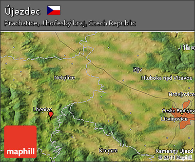 Satellite 3D Map of Újezdec