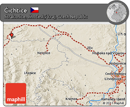 Shaded Relief 3D Map of Čichtice