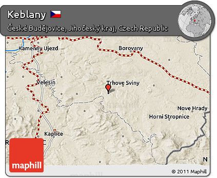 Shaded Relief 3D Map of Keblany