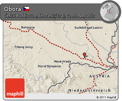 Shaded Relief 3D Map of Obora