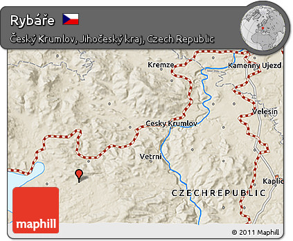 Shaded Relief 3D Map of Rybáře