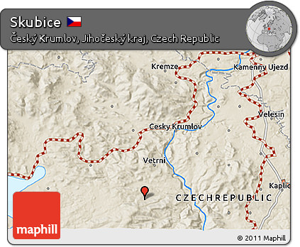 Shaded Relief 3D Map of Skubice