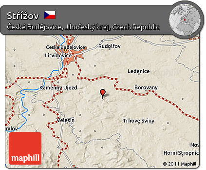 Shaded Relief 3D Map of Střížov