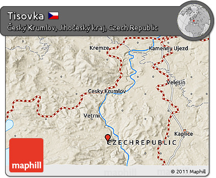 Shaded Relief 3D Map of Tisovka