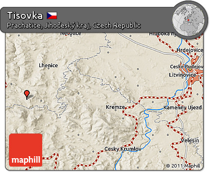 Shaded Relief 3D Map of Tisovka