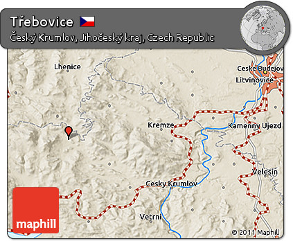 Shaded Relief 3D Map of Třebovice