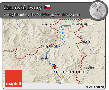 Shaded Relief 3D Map of Zátoňské Dvory