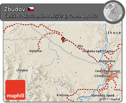 Shaded Relief 3D Map of Zbudov