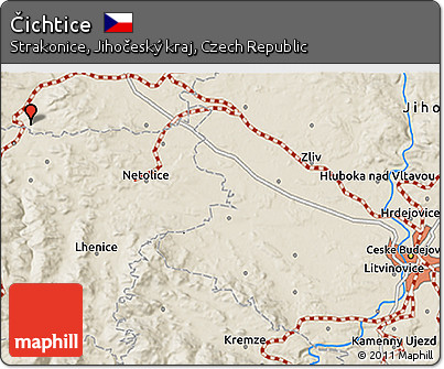 Shaded Relief 3D Map of Čichtice