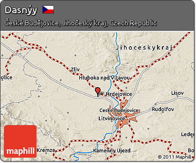 Shaded Relief 3D Map of Dasnýy