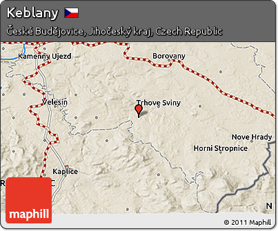 Shaded Relief 3D Map of Keblany