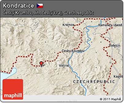 Shaded Relief 3D Map of Kondratice