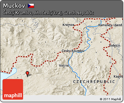 Shaded Relief 3D Map of Muckov