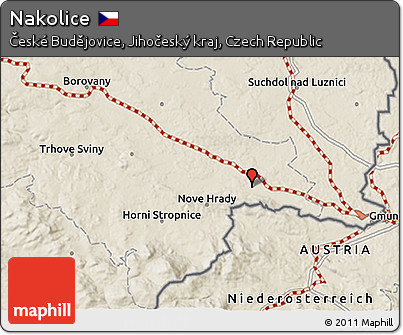 Shaded Relief 3D Map of Nakolice