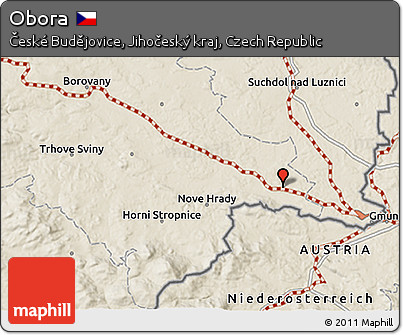 Shaded Relief 3D Map of Obora